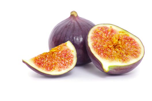 fresh figs isolated on white background