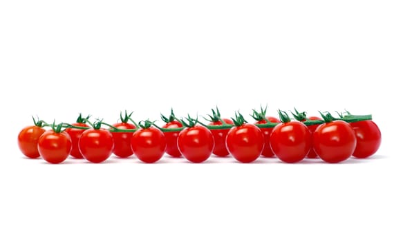 Cherry tomatoes isolated on white