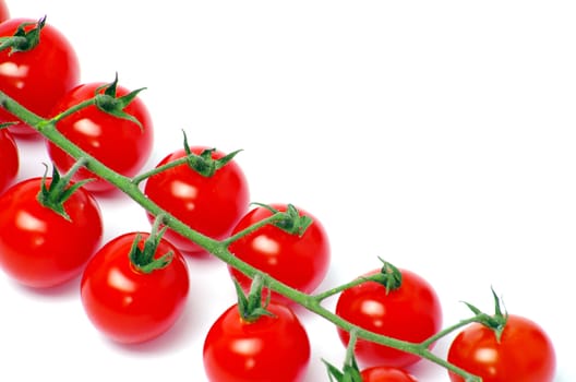 Cherry tomatoes isolated on white