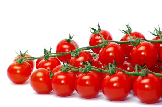 Cherry tomatoes isolated on white