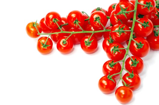 Cherry tomatoes isolated on white