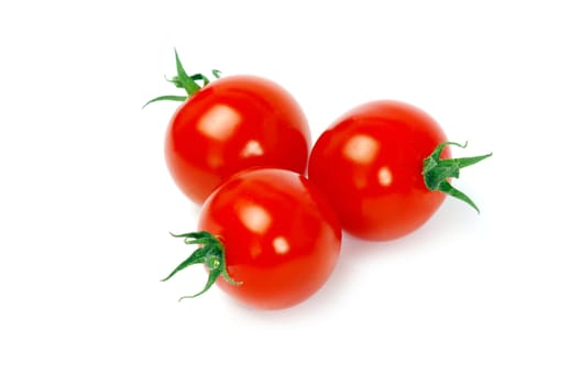 Fresh tomatoes isolated on white