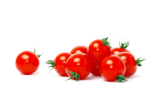 Cherry tomatoes isolated on white