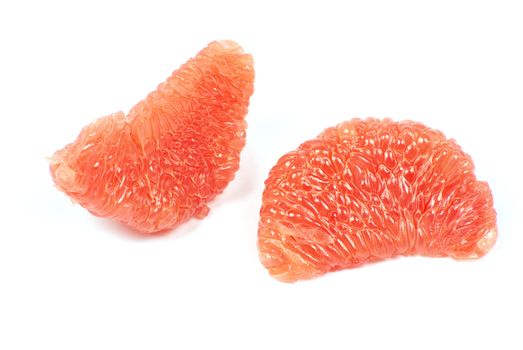halves grapefruit isolated on a white