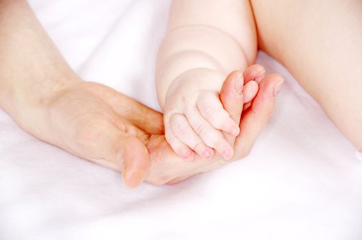 baby hand  isolated on white