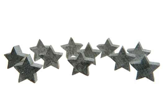 silver stars in a row