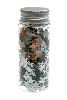 silver stars in a jar