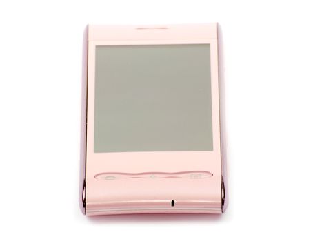 touchscreen smartphone isolated on white