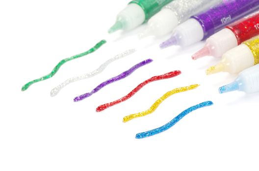 Tubes of colorful oil paint