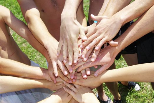 many hands of my friends                 
