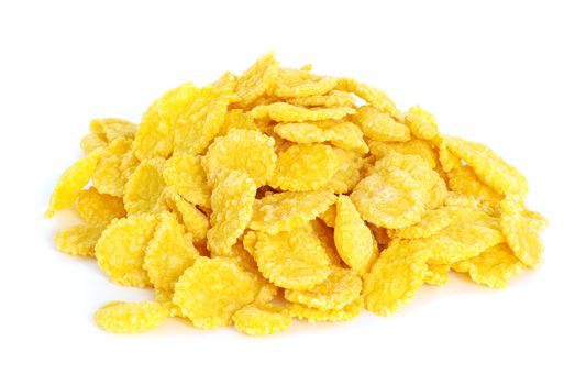 fresh corn flakes on white