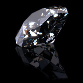 Big Diamond isolated on black background