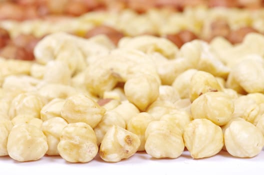mixed nuts on a background