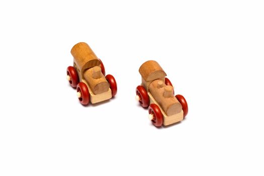 Two toy steam engine - pals, but without rails