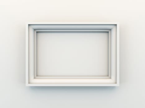 A 3D illustration of empty frame.