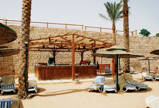Bar on a hot beach Egypt's Red Sea coast