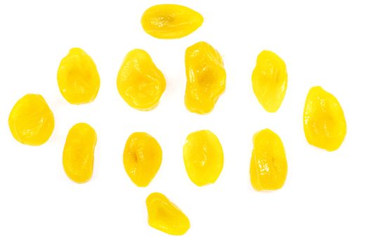 Dried kumquat isolated on a white background