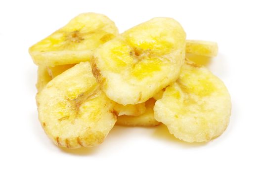 dried fruit banana isolated on a white background