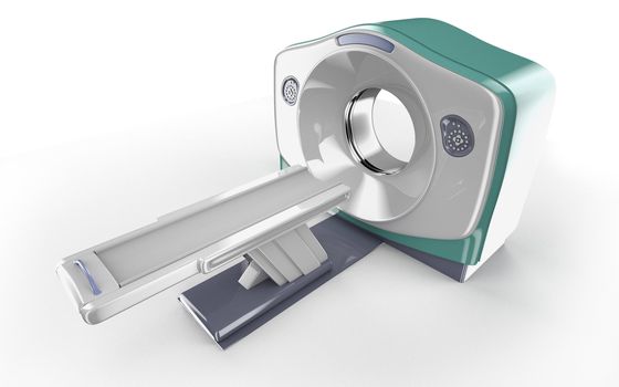 MRI scanner isolated on white background