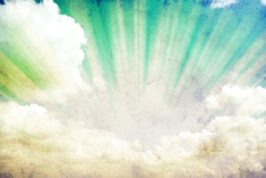 grunge background of a sky with clouds