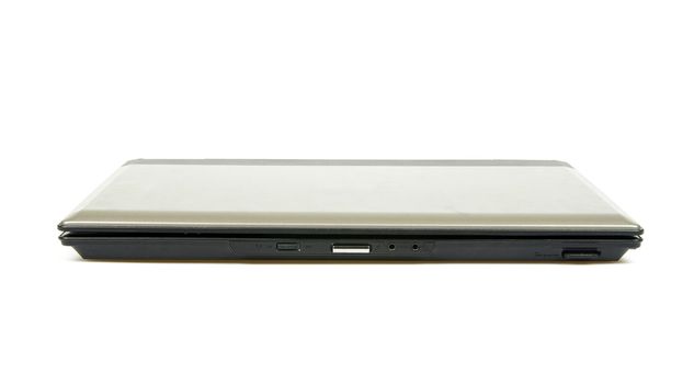 Notebook personal computer on white background               