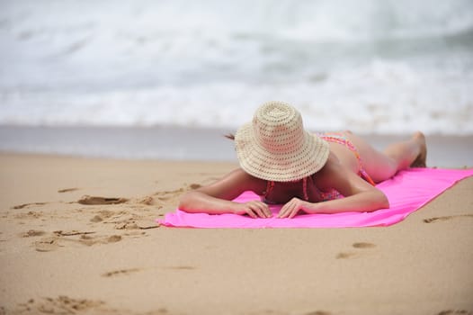 Woman enjoying on the beach, Brazil