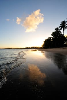 Sunset at Praia do Forte in Salvador de Bahia state, Brazil