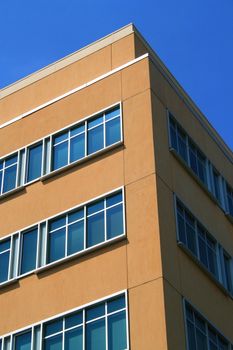 Close up of a modern building.
