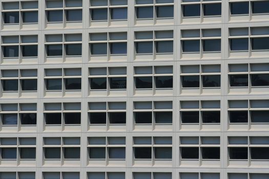 Close up of the modern building windows.
