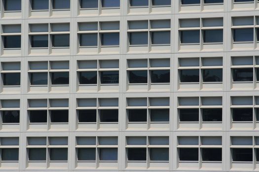 Close up of the modern building windows.
