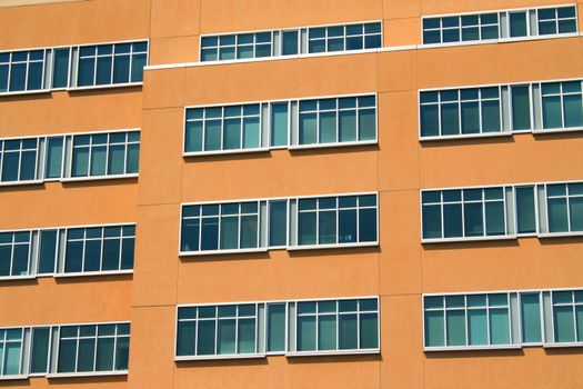 Close up of the modern building windows.
