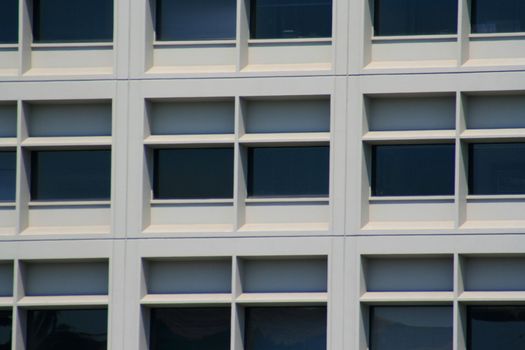 Close up of the modern building windows.
