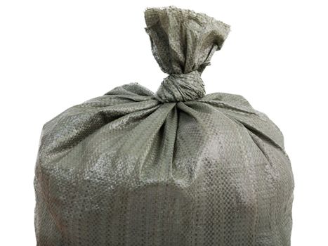 Bow knot tied full burlap gift garbage sack bag