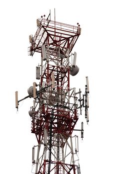 Mobile phone communication repeater antenna tower