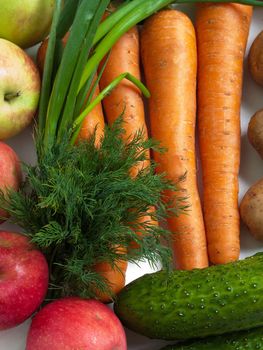 Healthy eating vegetable food on white background