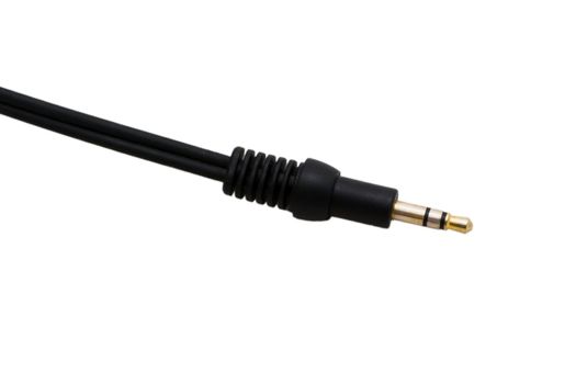 Stereo music headphones  cable with interconnect