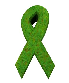 aids hiv symbol in grass (3d made) 