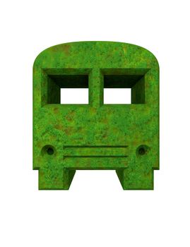 green bus icon - 3D made