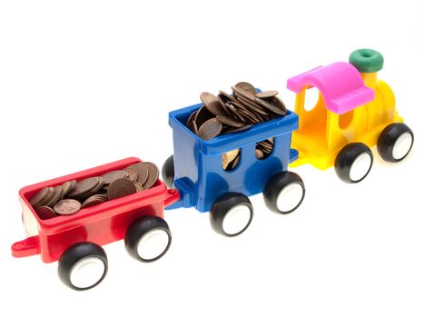 Currency coin truck car - finance wealth growth