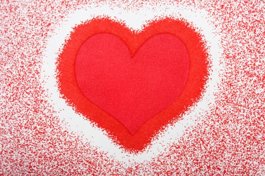 Valentines day red love heart shape background