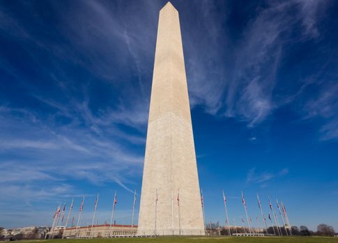 Washington Monument in DC on a clear winter day
