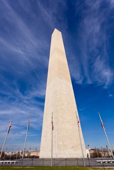 Washington Monument in DC on a clear winter day