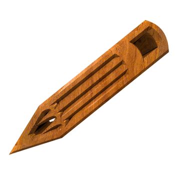 Pencil in wood - 3d made