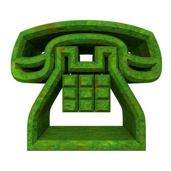 phone symbol in grass - 3D made