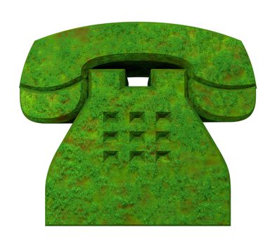 phone symbol in grass - 3D made