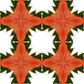 an abstract kaleidoscope background on white background