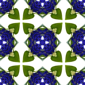 an abstract kaleidoscope background on white background