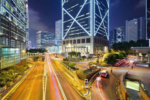 night traffic in the city