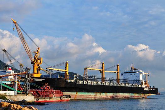 ship at shipyard dock