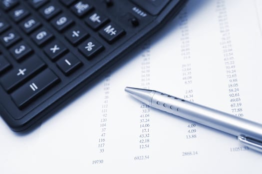 financial charts on the table